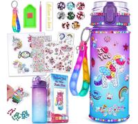 Cadeau Fille 5 6 7 8 9 Ans, Activites Manuelles pour Enfants 4-12 Ans Gourde Fille Licorne Jouet Kits de Loisirs Créatifs Bricolage Gourde Enfant Anti Fuite Anniversaire Cadeau pour 6-8-10 Ans Ado