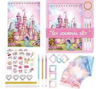 Cadeau fille 6 7 8 9 10 11 12 13 ans, set scrapbooking bricolage enfant, set bricolage fille, set créatif Noël cadeau rentrée scolaire cadeaux,Style A
