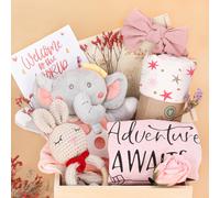 Cadeau Fille Bebe Essentiel, Panier Cadeau Naissance, Couverture Hochet, Ensemble Unique