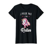 Cadeau Fille Femme Patinage J'Peux Pas J'ai Roller Licorne T-Shirt