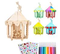 Cadeau Fille Garcon 5 6 7 8 9 10 11 12 Ans Peinture Enfant Puzzle 3D Gommettes Autocollantes Maquette En Bois A Construire Activité Manuelle Bricolage Anniversaire Malette Dessin Loisirs Créatifs