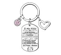 Cadeau Fille Porte Clef Femme Idee Cadeau Ado Fille Mere Cadeau Anniversaire Fille Cadeau Adolescente Fille Idee Cadeau Femme Utile Cadeau Pour Belle Fille Cadeau Petite Fille Je t'aime Ma Fille (1)