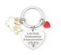 Cadeau Fille Porte Clef Fille Cadeau Anniversaire Fille Idee Cadeau Ado Fille Cadeau Fille 11 12 13 14 15 16 17 18 Ans Original Cadeau De A Ma Fille Porte-Clés Cadeau Famille Pour D'Anniversaire NoëL