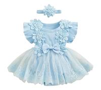 Cadeau Fille Robe de Soiree Robes Bapteme de Communion d'anniversaire du Soir Communion Anniversaire Fête Robe de Mariée Dress Princesse Filles Chic et Elegant Robes 0-2 ans