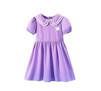 Cadeau Fille Robe Ete Enfant Robe de Princesse Robes Soiree pour La Fête Anniversaire Loisirs de Fête Pas Cher Swing Robe Filles Chic et Elegant Léger Fluide Robes Mariage Ceremonie 3-14 Ans