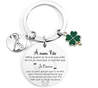 Cadeau Fils Porte-clés À Mon Fils Je T’aime, Cadeau Sentimental pour Fils avec Message Touchant, Idée Originale pour Anniversaire, Départ ou Remerciement, Pour Fils pour Lui Dire Combien Il Compte