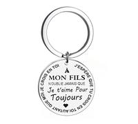 Cadeau Fils Porte Clés Homme Cadeau D'anniversaire Garçon Enfant Je T'aime Mon Fils