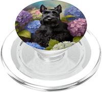 Cadeau Floral avec Inscription « I Love My Scottish Terrier » PopSockets PopGrip pour MagSafe