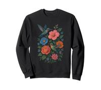 Cadeau floral colibri pour femme Sweatshirt
