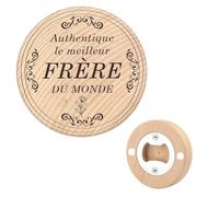 Cadeau Frère Saint Valentin Idée Cadeau Pour Frère Idee Cadeaux Homme Original Utile Petit Cadeaux Pour Son Frere Anniversaire Decapsuleur Bois Ouvre-Bouteille Gadget Insolite Utile Decoration