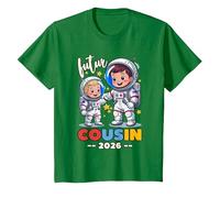 Cadeau Futur Cousin 2026 Annonce Grossesse bientôt Cousin T-Shirt, Enfant, Vert Kelly, 2 Ans