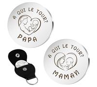 Cadeau Futur Maman,Cadeau Futur Papa,Cadeau Naissance,Cadeau Jeune Maman,Cadeau Futur Parents,Cadeau Jeune Papa,Cadeau Bebe Naissance,Cadeau Baby Shower,Pièce De Monnaie De Décision Don Papa