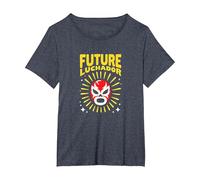 Cadeau Future Luchador Mexican Wrestler pour garçon T-Shirt, Femme Grandes Tailles, Bleu Chiné, 6X