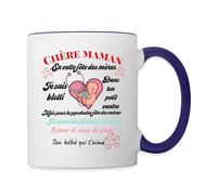 Cadeau Future Maman Fête des Mères Enceinte Grossesse Bébé Mug Bicolore