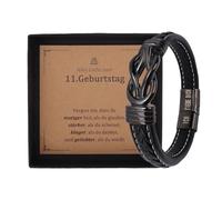 Cadeau Garçon 11 Ans, Bracelet Cuir Cadeau Garcon Avec Texte, Idee Cadeau Garcon 11 Ans, Bracelet Ado Garcon Cadeau Homme Anniversaire 11 Ans, Idee Cadeau Fille 11 Ans Adolescente, Cadeau Anniversaire