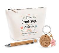 Cadeau Gendarme préférée | Coffret Trousse, Stylo & Porte-clés Remerciement Femme