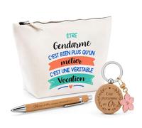 Cadeau Gendarme Une Vocation | Coffret Trousse, Stylo & Porte-clés Remerciement Femme