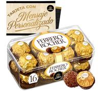 Cadeau Gourmet Ferrero Rocher 16 Chocolats 200 g avec Carte Personnalisée Cía&Co · Coffret Élégant pour Anniversaire, Saint-Valentin, Noël ou pour Surprendre avec Douceur et Bon Goût