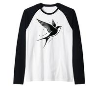 Cadeau Graphique d'hirondelle Volante pour Les Amateurs d'oiseaux pour Homme et Femme Manche Raglan