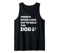 Cadeau Graphique « Never a Bad Day to Walk The Dog » en Forme de cœur Débardeur