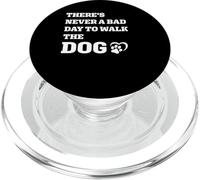 Cadeau Graphique « Never a Bad Day to Walk The Dog » en Forme de cœur PopSockets PopGrip pour MagSafe