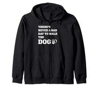 Cadeau Graphique « Never a Bad Day to Walk The Dog » en Forme de cœur Sweat à Capuche