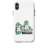 Cadeau Guadeloupe Gwada Ti Papiyon an Mwen - Humour Créole Coque pour iPhone X/XS