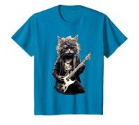 Cadeau guitariste humour chat rockeur guitare électrique T-Shirt