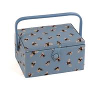Cadeau Hobby Boîte à couture (M) Rectangle Bleu Abeilles