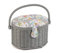 Cadeau Hobby Boîte à couture Ovale en osier Eléphants