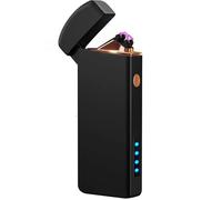 Cadeau Homme Cadeau Noel Homme, Coquimbo Briquet Electrique Rechargeable Briquet Double Arc avec USB Câble,Longue Durée Coupe-Vent