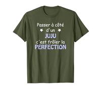 Cadeau Homme Humour Julien Parfait Juju T-Shirt, Homme, Olive, XL