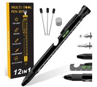 Cadeau Homme, Stylo Multifonction 12 en 1, Idee Présent Rigolo Gadget Insolite Utile pour Papa, Cadeau Fete des Peres et Anniversaire