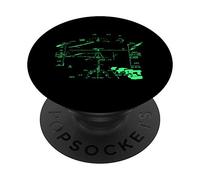 Cadeau Hud d'aviation pour un pilote d'avion PopSockets PopGrip - Support et Grip pour Smartphone/Tablette avec un Top Interchangeable