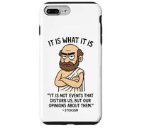 Cadeau Humoristique avec Citation stoïque philosophie pour Hommes, Femmes, Enfants Coque pour iPhone 7 Plus/8 Plus