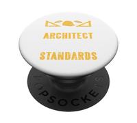 Cadeau Humoristique rétro avec Inscription « If You Date an Architect Raise Your Hand » PopSockets PopGrip Adhésif