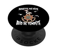 Cadeau Humour Breton Mouette qui pète avis de Tempête PopSockets PopGrip Interchangeable