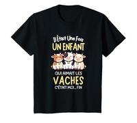Cadeau Humour Enfant Passion Vaches et Chatons Mignons T-Shirt