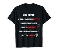 Cadeau Humour Frère Puzzle Homme Cadeau Frere Original T-Shirt