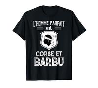 Cadeau Humour Papa Tonton Corse Barbu Corsica Tête de Maure T-Shirt
