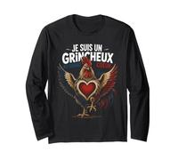 Cadeau Humour Papy Je suis Un Grincheux Au Grand Coeur Manche Longue