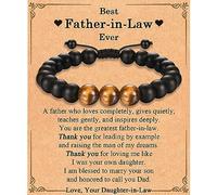 Cadeau idéal pour homme, adolescent, garçon, bracelet de perles cadeau pour ami, frère, oncle, petit ami, grand-père, fils, petit-fils, neveu, nouveau papa, beau-père, mari pour anniversaire, Noël