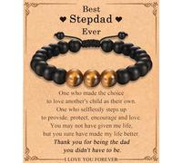 Cadeau idéal pour homme, adolescent, garçon, bracelet de perles cadeau pour ami, frère, oncle, petit ami, grand-père, fils, petit-fils, neveu, nouveau papa, beau-père, mari pour anniversaire, Noël