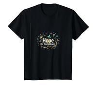 Cadeau inspirant pour infirmière en oncologie Hope in The Darkness T-Shirt, Enfant, Noir, 4 Ans