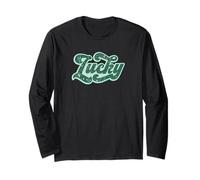 Cadeau Irlandais Vintage pour la Saint-Patrick avec Inscription « I'm So Lucky » Manche Longue