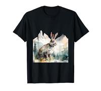 Cadeau lapin lièvre Sauvage Peinture Aquarelle Artistique T-Shirt