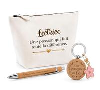 Cadeau Lectrice Une Passion | Coffret Trousse, Stylo & Porte-clés Remerciement Femme