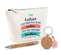Cadeau Lectrice Une Vocation | Coffret Trousse, Stylo & Porte-clés Remerciement Femme