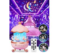 Cadeau licorne pour fille 【Emballage cadeau】Veilleuse, projecteur de ciel étoilé, cadeaux personnalisés, cadeau de naissance, décoration Kawaii, décoration pour chambre d'enfant