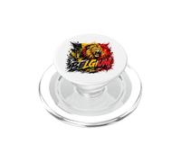 Cadeau Lion Belgique Drapeau Tricolore Identité Esprit Libre PopSockets PopGrip pour MagSafe